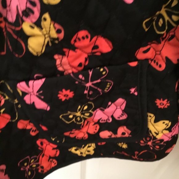 Requirements Quilted Jacket Women Black Pink Butterfly Print size L - Picture 6 of 7